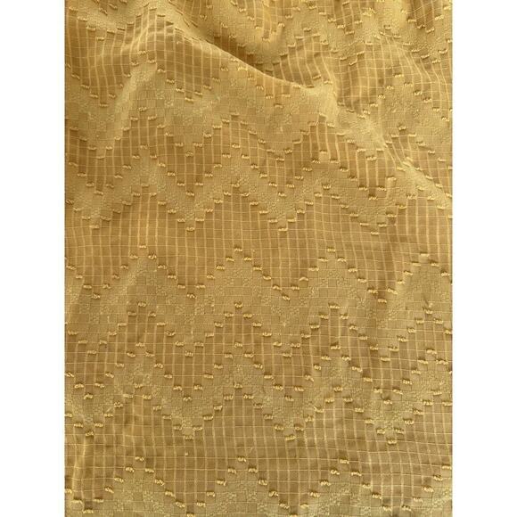 Lane Bryant Womens Mustard Yellow Chevron Textured Loose Fit Blouse Size 14 - Picture 7 of 11